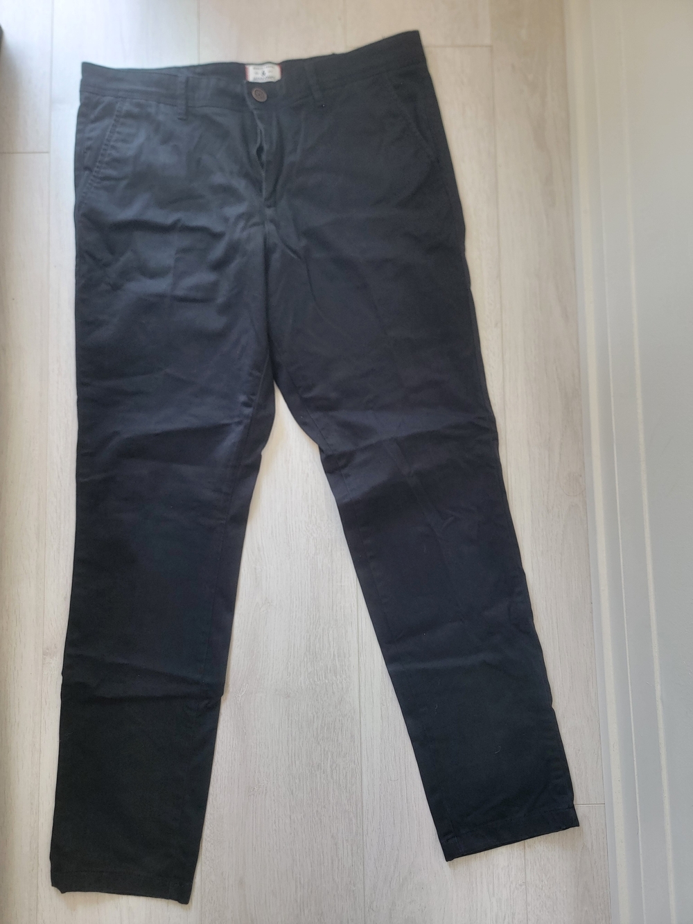 Jack & Jones Black Straight-Fit Chinos